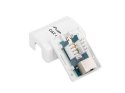 Gniazdo natynkowe 1x RJ45 Kat.6 białe ekranowane Gniazdo natynkowe 1x RJ45 Kat.6 białe ekranowane