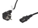 Kabel zasilający CEE 7/7 - IEC 320 C13 VDE 5M czarny Kabel zasilający CEE 7/7 - IEC 320 C13 VDE 5M czarny