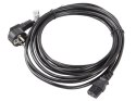 Kabel zasilający CEE 7/7 - IEC 320 C13 VDE 5M czarny Kabel zasilający CEE 7/7 - IEC 320 C13 VDE 5M czarny