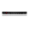 Listwa zasilająca do RACK 19cali | 1U | 6A | PDU | 6xSCHUKO | 2m Listwa zasilająca do RACK 19cali | 1U | 6A | PDU | 6xSCHUKO | 2m