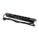 Listwa zasilająca do RACK 19cali | 1U | 6A | PDU | 6xSCHUKO | 2m Listwa zasilająca do RACK 19cali | 1U | 6A | PDU | 6xSCHUKO | 2m
