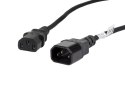 Przedłużacz kabla zasilającego IEC 320 C13 - C14 VDE 1.8M czarny Przedłużacz kabla zasilającego IEC 320 C13 - C14 VDE 1.8M czarny