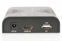 Przedłużacz/Extender KVM (HDMI+USB) do 120m po Cat.5e UTP lub IP, 1080p FHD 60Hz, audio (zestaw) Przedłużacz/Extender KVM (HDMI+USB) do 120m po Cat.5e UTP lub IP, 1080p FHD 60Hz, audio (zestaw)