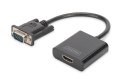 Konwerter/adapter audio-video VGA do HDMI, 1080p FHD, z audio 3.5mm MiniJack Konwerter/adapter audio-video VGA do HDMI, 1080p FHD, z audio 3.5mm MiniJack