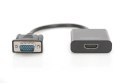 Konwerter/adapter audio-video VGA do HDMI, 1080p FHD, z audio 3.5mm MiniJack Konwerter/adapter audio-video VGA do HDMI, 1080p FHD, z audio 3.5mm MiniJack