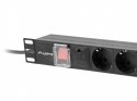 Listwa zasilajaca Rack PDU 19" 1U 16A 7X SCHUKO 2m czarna Listwa zasilajaca Rack PDU 19" 1U 16A 7X SCHUKO 2m czarna