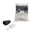 Wtyki RJ45 CAT.6 100szt. UTP z osłoną, czarne Wtyki RJ45 CAT.6 100szt. UTP z osłoną, czarne