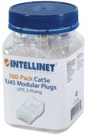 Wtyk RJ45 UTP na drut 8p8c kat.5e słoik 100szt. Wtyk RJ45 UTP na drut 8p8c kat.5e słoik 100szt.
