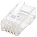 Wtyk RJ45 UTP na drut 8p8c kat.5e słoik 100szt. Wtyk RJ45 UTP na drut 8p8c kat.5e słoik 100szt.