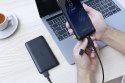 CB-BAL5 3w1 kabel micro USB | USB-C | Lightning | 1.2m nylonowy oplot czarny