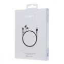 CB-BAL5 3w1 kabel micro USB | USB-C | Lightning | 1.2m nylonowy oplot czarny