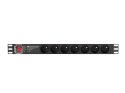 Listwa zasilająca rack PDU 19 cali 1U 16A 7X 230V PL SPD-3MP 2m czarna Listwa zasilająca rack PDU 19 cali 1U 16A 7X 230V PL SPD-3MP 2m czarna