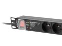 Listwa zasilająca rack PDU 19 cali 1U 16A 7X 230V PL SPD-3MP 2m czarna Listwa zasilająca rack PDU 19 cali 1U 16A 7X 230V PL SPD-3MP 2m czarna