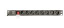Listwa zasilająca rack (PDU), 8 gniazd typ Schuko, 1U, 16A, wtyk Schuko 3m Listwa zasilająca rack (PDU), 8 gniazd typ Schuko, 1U, 16A, wtyk Schuko 3m