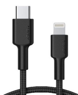 CB-CL02 kabel Lightning - USB-C 1,2m MFi Apple USB-PD nylonowy oplot czarny