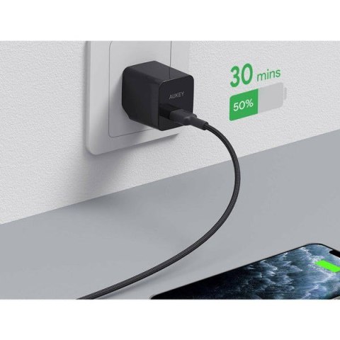 CB-CL02 kabel Lightning - USB-C 1,2m MFi Apple USB-PD nylonowy oplot czarny CB-CL02 kabel Lightning - USB-C 1,2m MFi Apple USB-PD nylonowy oplot czarny