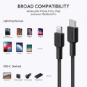 CB-CL03 kabel Lightning - USB-C 2m MFi Apple USB-PD nylonowy oplot czarny
