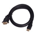 Kabel HDMI - DVI 3m. 24+1,pozlacany Kabel HDMI - DVI 3m. 24+1,pozlacany