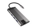 Stacja dokująca Multiport Fowler Plus USB-C PD, 3x USB 3.0, HDMI 4K, RJ45, SD, micro SD Stacja dokująca Multiport Fowler Plus USB-C PD, 3x USB 3.0, HDMI 4K, RJ45, SD, micro SD