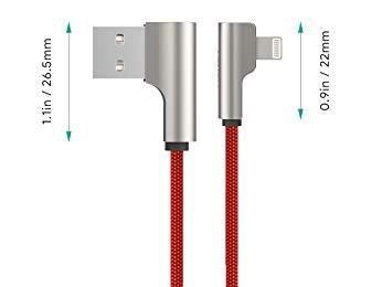 CB-AL01 OEM kabel 90° Lightning - USB-A 2m MFi Apple kątowy wtyki 90 stopni nylonowy oplot czerwony CB-AL01 OEM kabel 90° Lightning - USB-A 2m MFi Apple kątowy wtyki 90 stopni nylonowy oplot czerwony