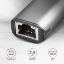 ADE-25RC Karta sieciowa 2.5 Gigabit Ethernet, Realtek 8156, USB-C 3.2 Gen 1, automatyczna instalacja, szara ADE-25RC Karta sieciowa 2.5 Gigabit Ethernet, Realtek 8156, USB-C 3.2 Gen 1, automatyczna instalacja, szara