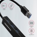 HMA-GL3A Wieloportowy hub USB 4in1, 5Gbps, 3x USB-A + GLAN, metalowy, 20cm USB-A kabel HMA-GL3A Wieloportowy hub USB 4in1, 5Gbps, 3x USB-A + GLAN, metalowy, 20cm USB-A kabel