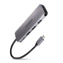 HMC-5 Wieloportowy hub USB 5in1, 5Gbps, 2x USB-A, HDMI 4K/30Hz, SD/microSD, PD 100W, 20cm USB-C kabel HMC-5 Wieloportowy hub USB 5in1, 5Gbps, 2x USB-A, HDMI 4K/30Hz, SD/microSD, PD 100W, 20cm USB-C kabel