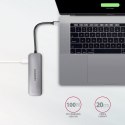 HMC-5 Wieloportowy hub USB 5in1, 5Gbps, 2x USB-A, HDMI 4K/30Hz, SD/microSD, PD 100W, 20cm USB-C kabel HMC-5 Wieloportowy hub USB 5in1, 5Gbps, 2x USB-A, HDMI 4K/30Hz, SD/microSD, PD 100W, 20cm USB-C kabel