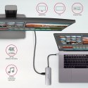 HMC-5 Wieloportowy hub USB 5in1, 5Gbps, 2x USB-A, HDMI 4K/30Hz, SD/microSD, PD 100W, 20cm USB-C kabel HMC-5 Wieloportowy hub USB 5in1, 5Gbps, 2x USB-A, HDMI 4K/30Hz, SD/microSD, PD 100W, 20cm USB-C kabel