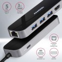 HMC-6GL Wieloportowy hub USB 6in1, 5Gbps, 3x USB-A, HDMI 4K/30Hz, GLAN, PD 100W, 20cm USB-C kabel HMC-6GL Wieloportowy hub USB 6in1, 5Gbps, 3x USB-A, HDMI 4K/30Hz, GLAN, PD 100W, 20cm USB-C kabel