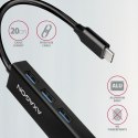 HMC-GL3A Wieloportowy hub USB 4in1, 5Gbps, 3x USB-A + GLAN, 20cm USB-C kabel HMC-GL3A Wieloportowy hub USB 4in1, 5Gbps, 3x USB-A + GLAN, 20cm USB-C kabel