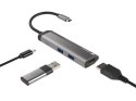 Stacja dokująca Multi Port Fowler Slim USB-C PD, 2x USB 3.0, HDMI 4K Stacja dokująca Multi Port Fowler Slim USB-C PD, 2x USB 3.0, HDMI 4K