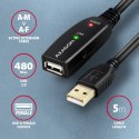 ADR-205 USB 2.0 A-M -> A-F aktywny kabel przedłużacz/wzmacniacz 5m ADR-205 USB 2.0 A-M -> A-F aktywny kabel przedłużacz/wzmacniacz 5m