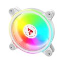 Wentylator FAN-01 White 4-pack 120mm ARGB wraz kontrolerem oraz pilotem Wentylator FAN-01 White 4-pack 120mm ARGB wraz kontrolerem oraz pilotem
