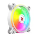 Wentylator FAN-01 White 4-pack 120mm ARGB wraz kontrolerem oraz pilotem Wentylator FAN-01 White 4-pack 120mm ARGB wraz kontrolerem oraz pilotem