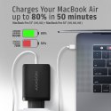 ACU-DPQ100 Ładowarka sieciowa GaN 100W, 3x port (USB-A + dual USB-C) PD3.0/QC4+/PPS/Apple Czarna ACU-DPQ100 Ładowarka sieciowa GaN 100W, 3x port (USB-A + dual USB-C) PD3.0/QC4+/PPS/Apple Czarna