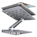 HMC-STND Stojak z wieloportowy hub Aluminiowy 7in1, 5Gbps, do 10"-16" cali laptopów, nastawny, 3x USB-A, HDMI 4K/60Hz, GLAN, PD HMC-STND Stojak z wieloportowy hub Aluminiowy 7in1, 5Gbps, do 10"-16" cali laptopów, nastawny, 3x USB-A, HDMI 4K/60Hz, GLAN, PD