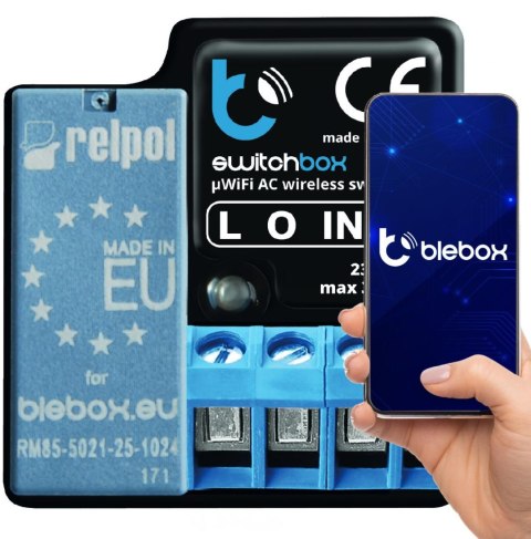 Moduł przekaźnikowy switchbox v3 Blebox Moduł przekaźnikowy switchbox v3 Blebox