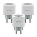 Inteligentne gniazdko Wi-Fi 16A Pomiar zużycia energii, wielopak 3 szt., AS-01, białe Inteligentne gniazdko Wi-Fi 16A Pomiar zużycia energii, wielopak 3 szt., AS-01, białe