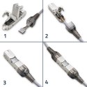 Wtyk RJ45 beznarzędziowy STP | CAT6 | JACK PIN | T568B | T568A Wtyk RJ45 beznarzędziowy STP | CAT6 | JACK PIN | T568B | T568A