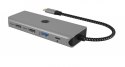 Stacja dokująca IB-DK4012-CPD 9w1, 2x HDMI, 4K60Hz, 3xUSB, 100W PD,LAN, Czytnik kart Stacja dokująca IB-DK4012-CPD 9w1, 2x HDMI, 4K60Hz, 3xUSB, 100W PD,LAN, Czytnik kart