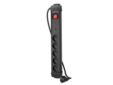 Listwa zasilająca 5.0m 5x230 cz SP1-05E-0500-BK