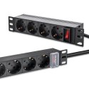 Listwa zasilająca PDU do RACK 10" | 1U | 16A | 4xSchuko | 1.8m Listwa zasilająca PDU do RACK 10" | 1U | 16A | 4xSchuko | 1.8m