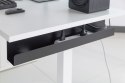 Kanał stalowy do organizacji kabli / listew zasilających pod biurkiem, montaż śruby, 60 cm, czarny Kanał stalowy do organizacji kabli / listew zasilających pod biurkiem, montaż śruby, 60 cm, czarny
