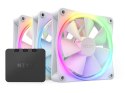 Zestaw 3 Wentylatory NZXT F120 RGB Kontroler Biały Zestaw 3 Wentylatory NZXT F120 RGB Kontroler Biały
