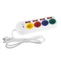 Przedłużacz 4 gniazda 1.5m, USB A/C MCE508 W Przedłużacz 4 gniazda 1.5m, USB A/C MCE508 W
