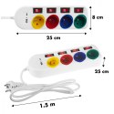 Przedłużacz 4 gniazda 1.5m, USB A/C MCE508 W Przedłużacz 4 gniazda 1.5m, USB A/C MCE508 W
