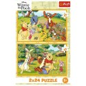 Puzzle 2x24 elementy Kubuś Puchatek Dzień w ogrodzie Puzzle 2x24 elementy Kubuś Puchatek Dzień w ogrodzie