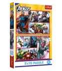 Puzzle 2x70 elementów Avengers Zostań bohaterem Puzzle 2x70 elementów Avengers Zostań bohaterem