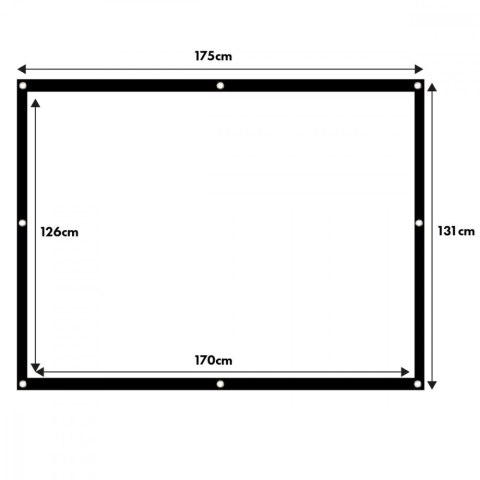 Ekran projekcyjny 84 cale 175x131cm, MC-166 Ekran projekcyjny 84 cale 175x131cm, MC-166